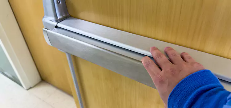Installing a Push Bar on a Door Sherman